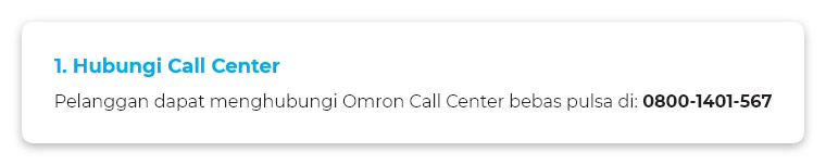 1. Hubungi Call Center