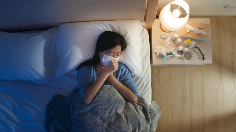 Ho về đêm có thể do trào ngược dạ dày, hen hoặc nhiễm trùng hô hấp
